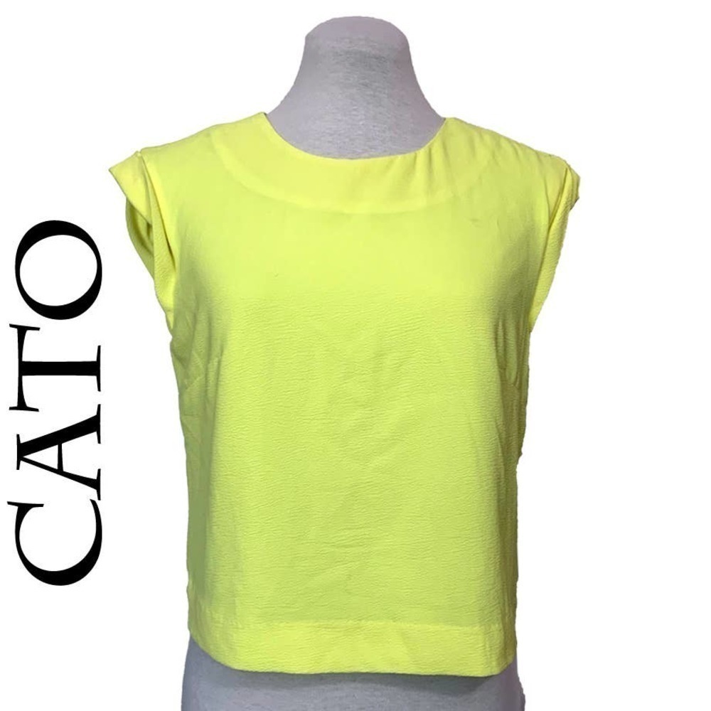 ❤️ Cato Crop Yellow Top Size 6